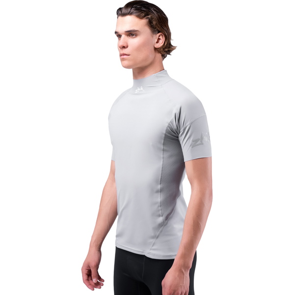 Zhik Mens Eco Spandex UPF50+ Short Sleeve Top DTP-0067-M-PLT - Platinum